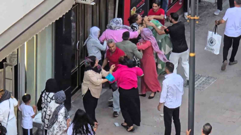 Karabük’te kadınların saç saça kavgası kamerada
