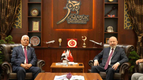 Yemen’in Ankara Büyükelçisi, Rektör Kırışık ile bir araya geldi