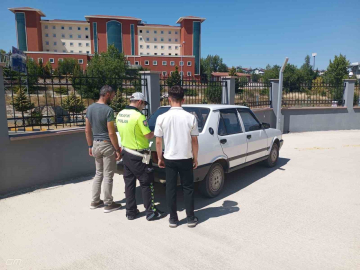 Kastamonu’da drift atan sürücü polis ekiplerince yakalandı