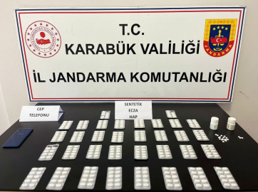 Karabük’te 353 sentetik ecza hap ele geçirildi