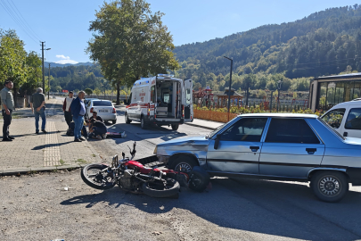 Motosiklet Sürücüsü Yaralandı
