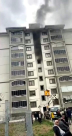 Karabük’te 9 katlı binada çıkan yangın paniğe neden oldu: 5 kişi hastaneye kaldırıldı