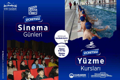Karabük’te çocuklara ücretsiz yüzme ve sinema etkinlikleri sürüyor