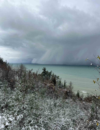 Kastamonu’da ’deniz etkili kar yağışı’ ilginç görüntü oluşturdu