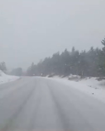 Kastamonu’da yüksek rakımlı bölgelerde kar yağışı etkili oluyor