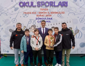Okul sporları tenis müsabakaları Çaycuma’da tamamlandı