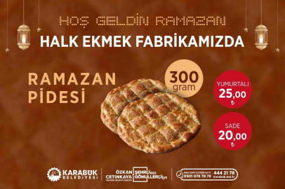 Karabük Halk Ekmek’te ramazan pidesi 20 TL’den satılacak