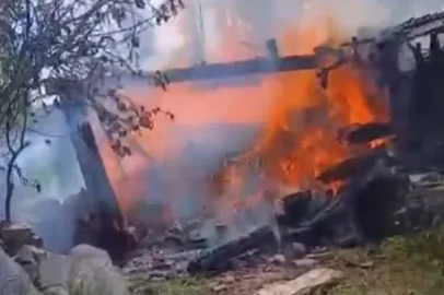Kastamonu’da çıkan yangında samanlık küle döndü
