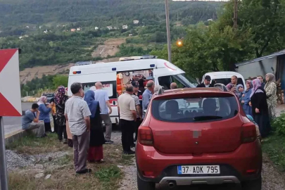 Freni tutmayan hafif ticari araç, anne ile iki çocuğuna çarptı

