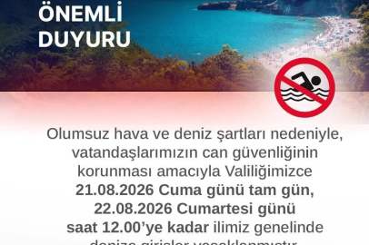 Zonguldak’ta iki gün boyunca denize girişler yasaklandı
