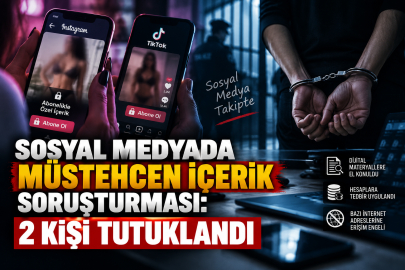 SOSYAL MEDYADA MÜSTEHCEN İÇERİK SORUŞTURMASI: 2 KİŞİ TUTUKLANDI