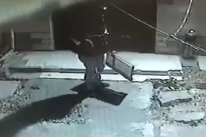 Karabük’te demir mazgal hırsızlığı kamerada
